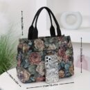 Women's Tote Bag New Product, Thickened Knitted Jacquard Fabric, Tote Bag, Work Portable Shopping Bag, Outing Storage Bag, Women's Bag, Retro, Large Capacity, Ethnic Style, Daily Use, Back-to- Season, Ramadan Festival, Square Bag, hand-carried bag, suitable for and office