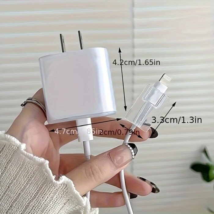 5pcs Coffee Bean/Chocolate Candy Style Charger Protective Case Suitable for Apple for14 Pro Max/13/12/11 Charger and Data Cable Winding Protection Set - Image 6
