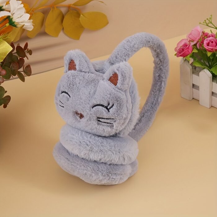Korean version of autumn and winter plush warm ear cover, plush cute cartoon kitten ear cover to protect ears from cold - Image 11