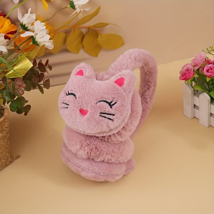 Korean version of autumn and winter plush warm ear cover, plush cute cartoon kitten ear cover to protect ears from cold - Image 16
