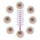 Low Allergenic 8-Piece Eyebrow Stencil Set - Silicone Brushes, ABS Plastic Handles - Perfect for All Skin Types