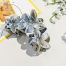 1pc Bohemian Marble Egg Flower Hair Clip - Large Plastic Flower Hairpin with Pastel Colors, Perfect for Beach, Vacation & Everyday Wear, Beach Accessories, Vacation Hair Accessory, Floral Hairpin, Durable Hairpin