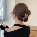 4pcs Large Metal Hair Claw Clips for Thick Hair - Non-Slip Strong Hold Rectangular Hair Clips with Secure Grip, Elegant Bohemian Hair Accessories for Women & s, Casual & Formal Events (Solid Color), Hair Clips for Styling, Polished Golden Finish, Luxurious Feel, Durable Construction