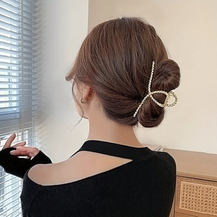4pcs Large Metal Hair Claw Clips for Thick Hair - Non-Slip Strong Hold Rectangular Hair Clips with Secure Grip, Elegant Bohemian Hair Accessories for Women & s, Casual & Formal Events (Solid Color), Hair Clips for Styling, Polished Golden Finish, Luxurious Feel, Durable Construction - Image 6