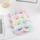 Unicorn Sleep Mask: Soft Fuzzy Eye Cover with Cute Horns - Perfect for a Restful Night'S Sleep