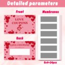 24pcs TLENPO Pink Love Coupons Scratch Cards, DIY Surprise Raffle Cards for Wedding, Engagement, Valentine'S Day, Christmas, Birthday Gifts, Party Game Prizes