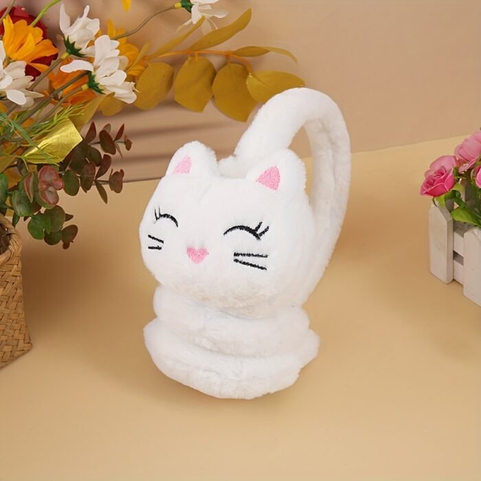 Korean version of autumn and winter plush warm ear cover, plush cute cartoon kitten ear cover to protect ears from cold - Image 6
