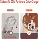 5pcs Coffee Bean/Chocolate Candy Style Charger Protective Case Suitable for Apple for14 Pro Max/13/12/11 Charger and Data Cable Winding Protection Set