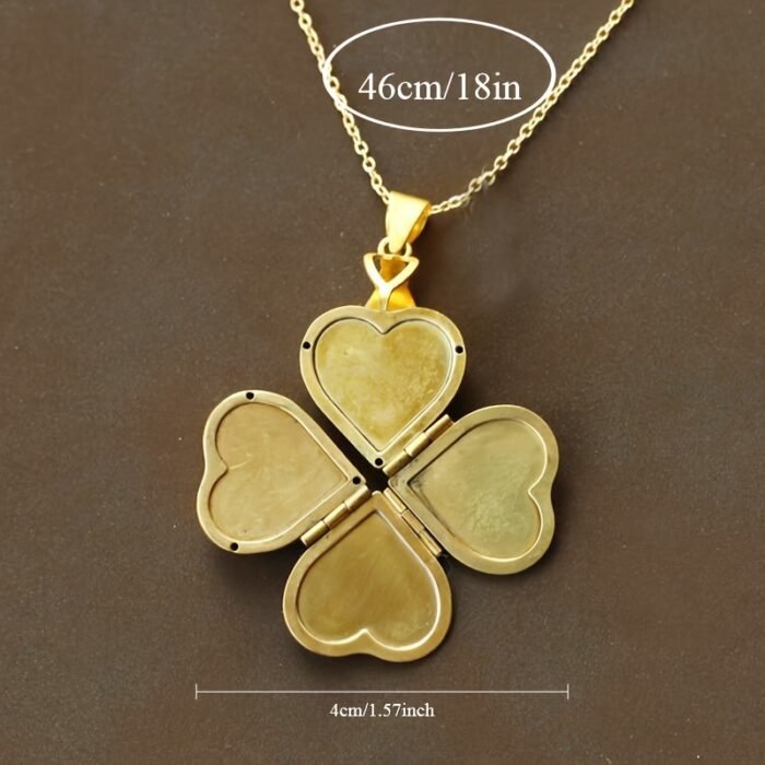 DIY Handmade Pendant Necklace, Vintage Three-dimensional Heart-shaped Multi-layer Photo Box Photo Frame Pendant Copper Jewelry Memorial Gift - Image 7