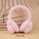 Korean version of autumn and winter plush warm ear cover, plush cute cartoon kitten ear cover to protect ears from cold