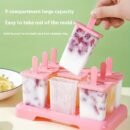 9-Cavity Reusable BPA-Free Popsicle Mold - Easy Release Non-Stick Ice Cream Maker for Homemade Frozen Treats, 9 Uniform Popsicles with Ergonomic Handles, Perfect for Family Desserts & Summer Snacks, Silicone Popsicle Mold, Kitchen Essentials, Family Dessert Maker, Polypropylene Construction