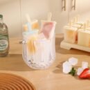 9-Cavity Reusable BPA-Free Popsicle Mold - Easy Release Non-Stick Ice Cream Maker for Homemade Frozen Treats, 9 Uniform Popsicles with Ergonomic Handles, Perfect for Family Desserts & Summer Snacks, Silicone Popsicle Mold, Kitchen Essentials, Family Dessert Maker, Polypropylene Construction