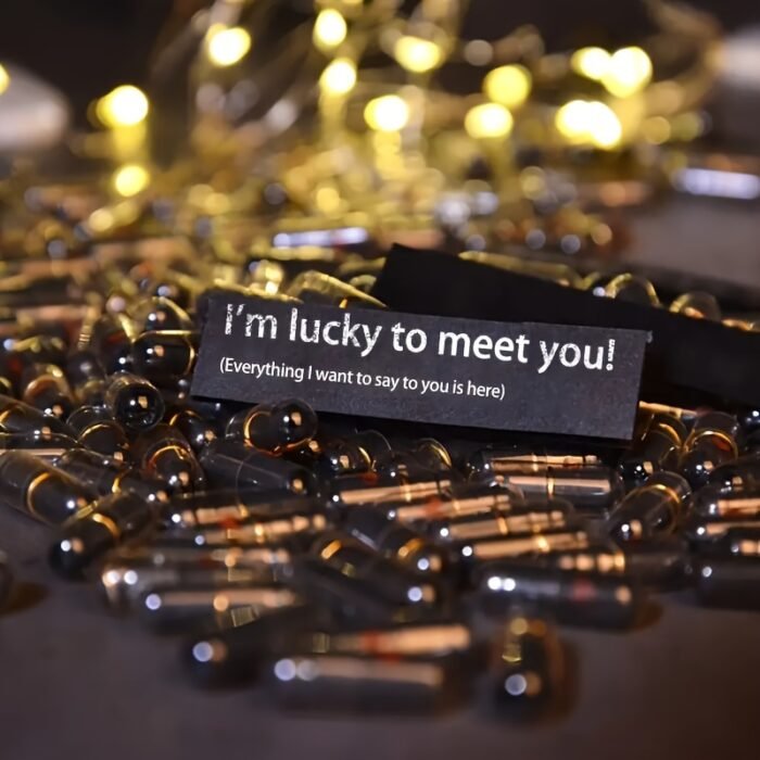50pcs, Love Letter Capsules, Mini Message Pills With Wishes, Glass And Paper Material, Romantic Gift For Lovers, Christmas Present, Long Distance Relationship Surprise, Birthday Confession, 0.94 X 0.31 Inches - Image 2