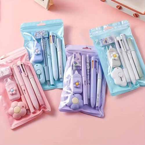1set Cute School Supplies Gift Box - Durable and Diverse Stationery Set, Suitable for Students to Use