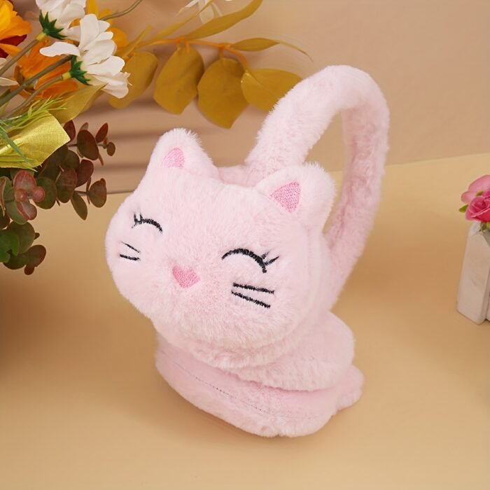 Korean version of autumn and winter plush warm ear cover, plush cute cartoon kitten ear cover to protect ears from cold - Image 7