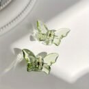 6pcs Women's Y2K Iridescent Mermaid White, Green, And Brown Butterfly Hair Clips - Elegant, Stylish, Versatile Simple Design, Suitable for Daily, Casual, Party, Work, Vacation, Hairstyles, Makeup, Outfit Accessory