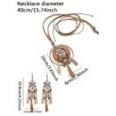 3pcs Boho Vacation Women'S Fashion Jewelry Set, Cute, Glass Mosaic Zinc Alloy Copper Plated, with Earrings + Necklace