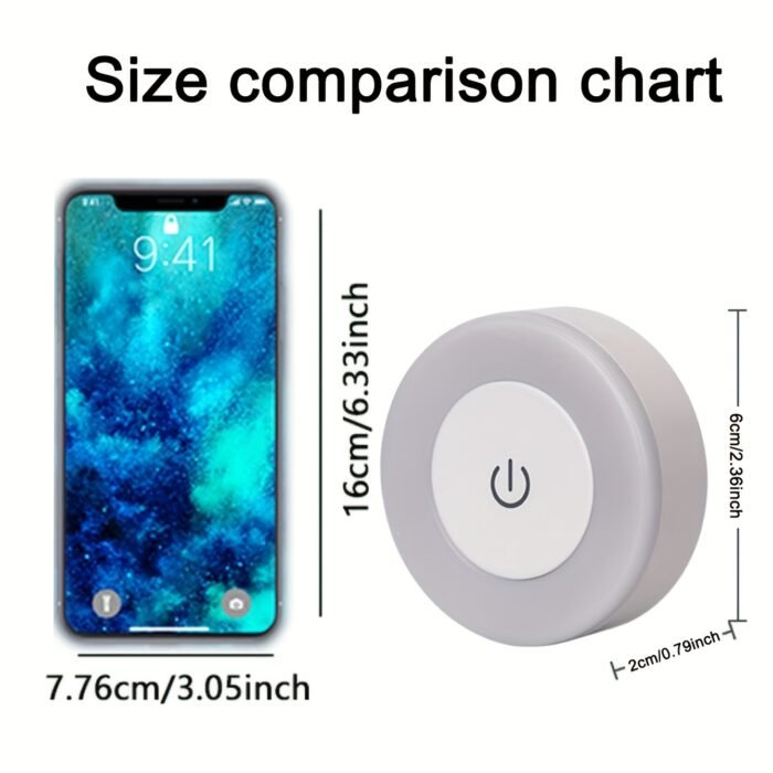 [Touch LED Light] USB Rechargeable Touch-Activated LED Wall Light | Adjustable Color Temperature, Warm Yellow Light, Ideal for Bedroom, Living Room, Study, Indoor Lighting, Modern Decor Light - Image 11