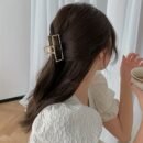 4pcs Large Metal Hair Claw Clips for Thick Hair - Non-Slip Strong Hold Rectangular Hair Clips with Secure Grip, Elegant Bohemian Hair Accessories for Women & s, Casual & Formal Events (Solid Color), Hair Clips for Styling, Polished Golden Finish, Luxurious Feel, Durable Construction