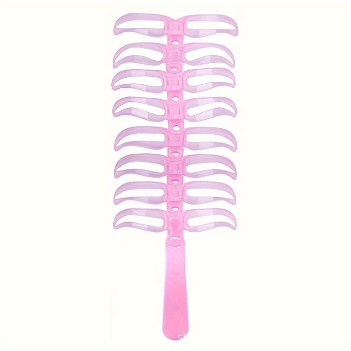 Low Allergenic 8-Piece Eyebrow Stencil Set - Silicone Brushes, ABS Plastic Handles - Perfect for All Skin Types - Image 6