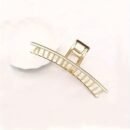 4pcs Large Metal Hair Claw Clips for Thick Hair - Non-Slip Strong Hold Rectangular Hair Clips with Secure Grip, Elegant Bohemian Hair Accessories for Women & s, Casual & Formal Events (Solid Color), Hair Clips for Styling, Polished Golden Finish, Luxurious Feel, Durable Construction
