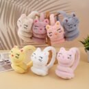 Korean version of autumn and winter plush warm ear cover, plush cute cartoon kitten ear cover to protect ears from cold