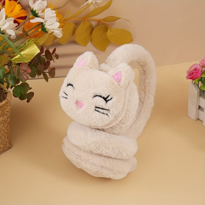 Korean version of autumn and winter plush warm ear cover, plush cute cartoon kitten ear cover to protect ears from cold - Image 10