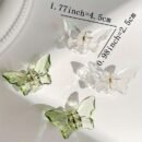 6pcs Women's Y2K Iridescent Mermaid White, Green, And Brown Butterfly Hair Clips - Elegant, Stylish, Versatile Simple Design, Suitable for Daily, Casual, Party, Work, Vacation, Hairstyles, Makeup, Outfit Accessory