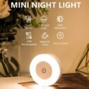 [Touch LED Light] USB Rechargeable Touch-Activated LED Wall Light | Adjustable Color Temperature, Warm Yellow Light, Ideal for Bedroom, Living Room, Study, Indoor Lighting, Modern Decor Light