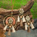 3pcs Boho Vacation Women'S Fashion Jewelry Set, Cute, Glass Mosaic Zinc Alloy Copper Plated, with Earrings + Necklace