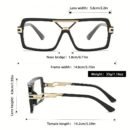 Titanora Women'S Fashion Glasses with Black & Golden Accents, Decorative Rectangular Lenses, Durable Metal Frame, Includes Case & Cloth - Stylish Everyday Eyewear, Everyday Eyewear | Decorative Lenses | Metallic Accents, Fashion Glasses