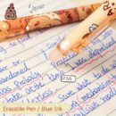 6pcs Set of Capybara Themed Erasable Gel Pens, Blue Ink Retractable Design, Smooth Writing, Fast Drying Office Accessory, Elegant Stationery Pen