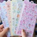 More than 300 different cute 3D stickers-light color design, suitable for mobile phone shell, hand curtain decoration and handicraft, fun stickers, diary embellishment, three-dimensional relief stickers