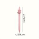 3-Pack Cute Rabbit Retractable Ballpoint Pens, Assorted Colors, No Feathers, Smooth Writing Stationery