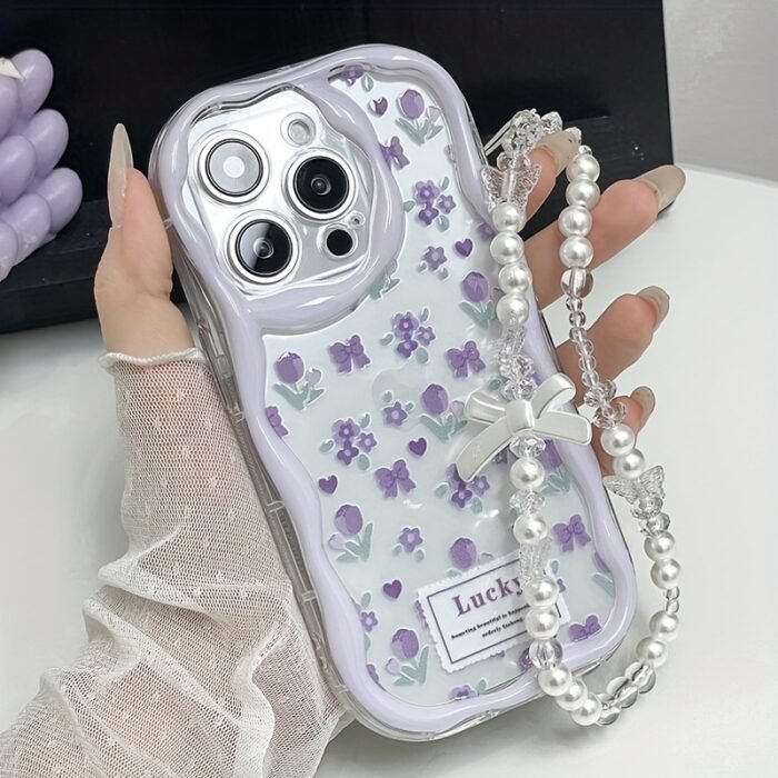 A stylish and thick shockproof phone case with unique design, cute print with lanyard chain phone case for Apple series 111213141516promax series A05/A15/A25/A35/A55/S23/S24Ultra/S25Ultra - Image 3