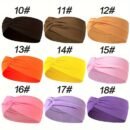 1pcs Solid Color Headband Twist Knotted Hair Band Elastic Hair Band Non Slip Sweat Band Headwear