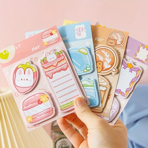 60pcs Cute Bunny Sticky Notes - Adorable Memo Pads for Students, School Supplies & Office Essentials