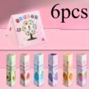 6pcs Cartoon Fruit Triangular Erasers - Cute Rubber Erasers with Watermelon, Avocado, Banana & More Designs, Durable for School & Office Use, Perfect Birthday or Christmas Gift, Cute Erasers, Office Stationery, Playful Design, Highquality Erasers