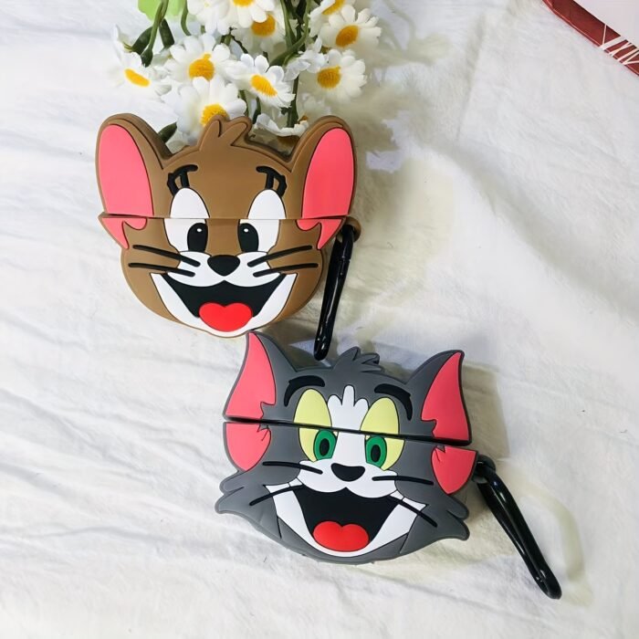 [Tom & Jerry Earbuds Case] Compatible with AirPods Pro & Pro 2, Cute Cartoon Shell Design, Portable, Official Warner Bros. Licensed Accessory, 1pc