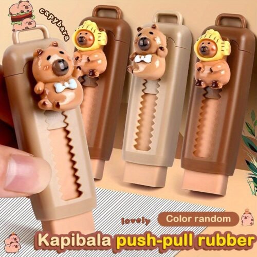 Capybara Eraser - Soft, Clean, Mess Free, Rubber Stationary for School & Office Supplies