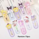 15pcs/set Sanrio Random for my melody for hello kitty Bookmarks, Small Hollow Insert-style Bookmarks, Textbook Notes Novel Book Clips for Girls School Uniform Accessories