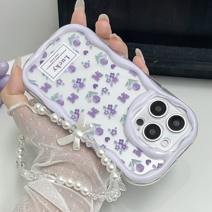 A stylish and thick shockproof phone case with unique design, cute print with lanyard chain phone case for Apple series 111213141516promax series A05/A15/A25/A35/A55/S23/S24Ultra/S25Ultra - Image 6