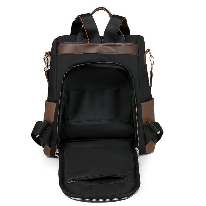 Women's Fashion Backpack, Simple Casual Commuter Bag with Pom Poms - Image 5