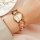 New Women's Watch with Minimalist Multicolor Elegant Dial, Alloy Quartz Movement, Suitable for Daily Wear and Birthday Gift Choice