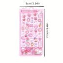 More than 300 different cute 3D stickers-light color design, suitable for mobile phone shell, hand curtain decoration and handicraft, fun stickers, diary embellishment, three-dimensional relief stickers