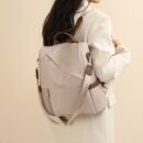 Stylish Women'S Backpack - Large Capacity, Durable Nylon, Zippered Compartments, Brown Accents, Perfect for Commuting and Everyday Use, Casual Daypack | Minimalist Backpack | Secure Zipper Closure