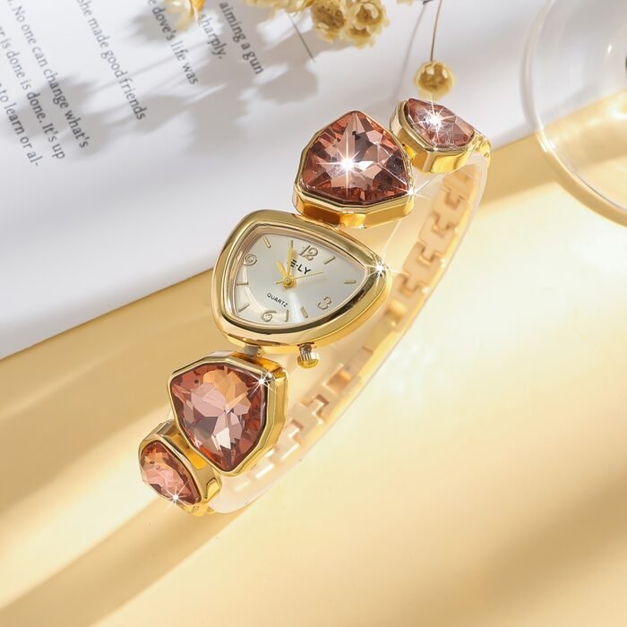 New Women's Watch with Minimalist Multicolor Elegant Dial, Alloy Quartz Movement, Suitable for Daily Wear and Birthday Gift Choice - Image 4