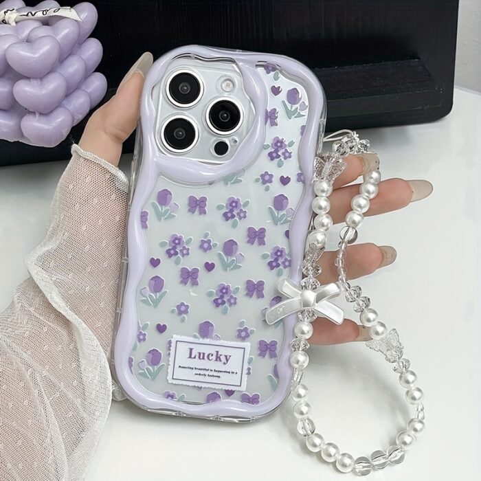 A stylish and thick shockproof phone case with unique design, cute print with lanyard chain phone case for Apple series 111213141516promax series A05/A15/A25/A35/A55/S23/S24Ultra/S25Ultra - Image 5