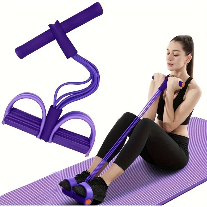 6-Tube Elastic Yoga Pedal Resistance Bands, Multifunctional Pedal Pull Rope Resistance Bands, Ankle Pullers for The Pedal, AB Fitness Equipment for Sit-Up Exercises, Yoga Stretching And Slimming Training Equipment, Designed for Workouts Targeting The Abdomen, Waist, Arms, And Legs.
