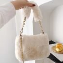 1pc Autumn/Winter Plush Handbag, Fashionable Crossbody Shoulder Bag for Women with Adjustable Strap, Lightweight Stylish Small Square Bag, Zipper Closure and Synthetic Lining, 5 Color Options